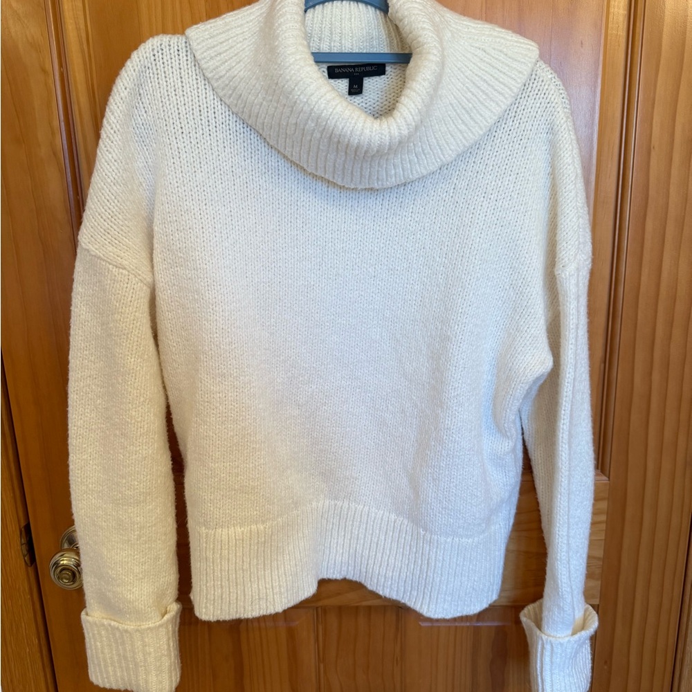 Banana Republic Cream Cowl Neck Sweater